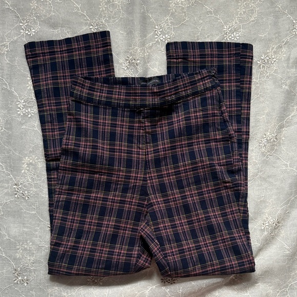 Urban Outfitters Plaid Chinos - Navy and Red - Picture 1 of 2